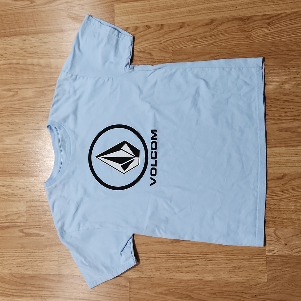 Volcom CRISP STONE SHORT SLEEVE TEE 100% cotton light blue